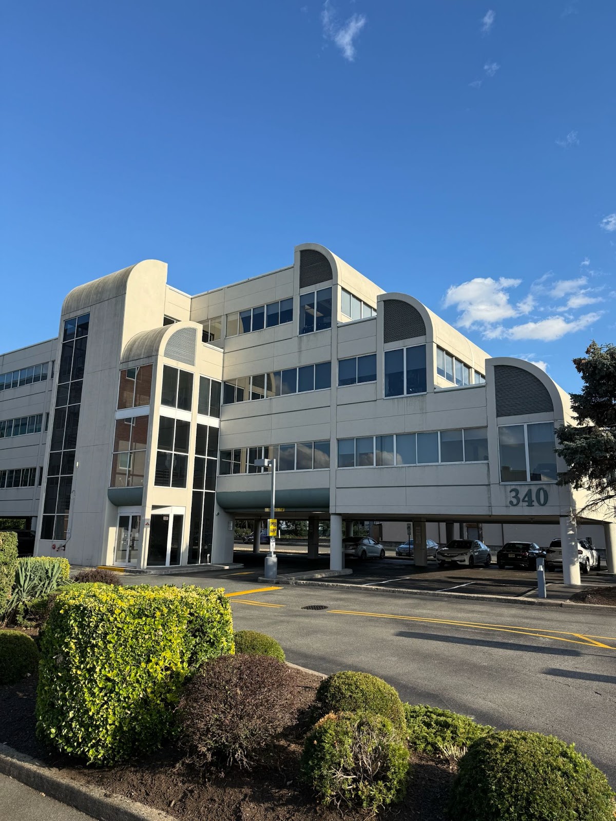The building exterior from the street